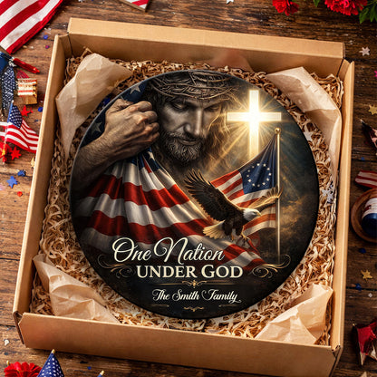 One Nation Under God - Personalized Door Sign