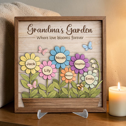 Grandma's Garden - Personalized Wooden Plaque