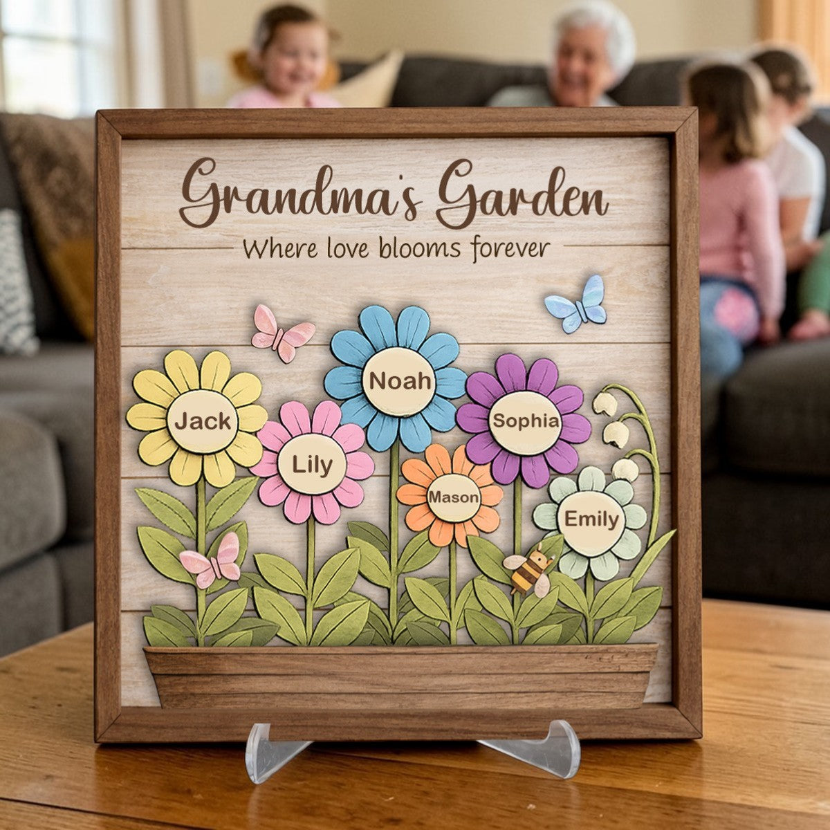 Grandma's Garden - Personalized Wooden Plaque