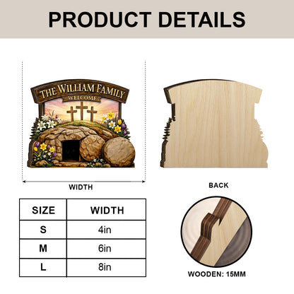 He Is Risen - Personalized Wooden Block