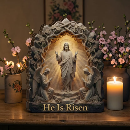 Jesus Resurrection - Wooden Block