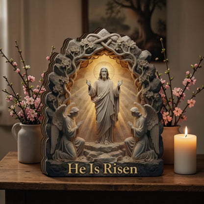 Jesus Resurrection - Wooden Block