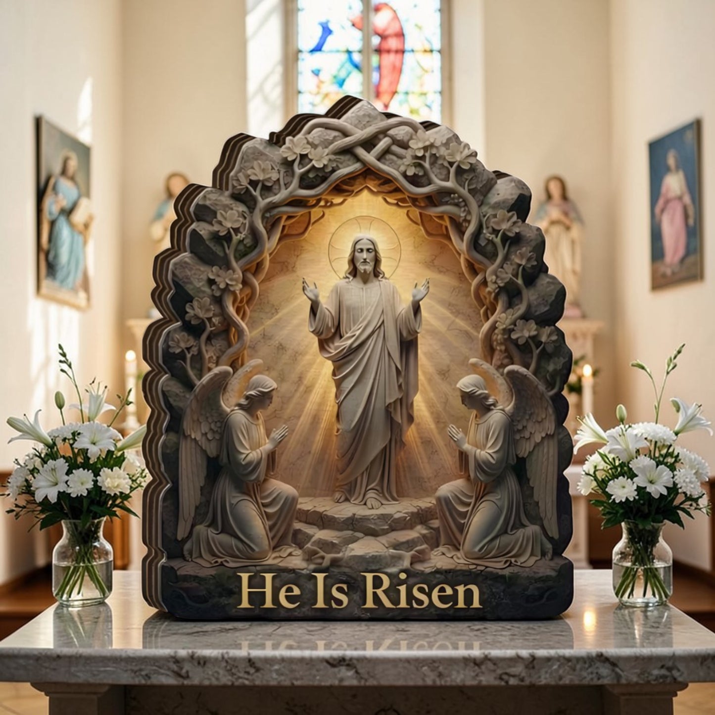 Jesus Resurrection - Wooden Block
