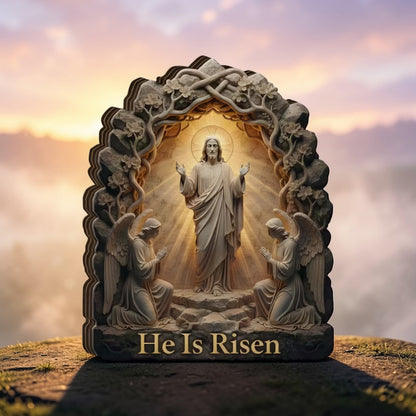Jesus Resurrection - Wooden Block