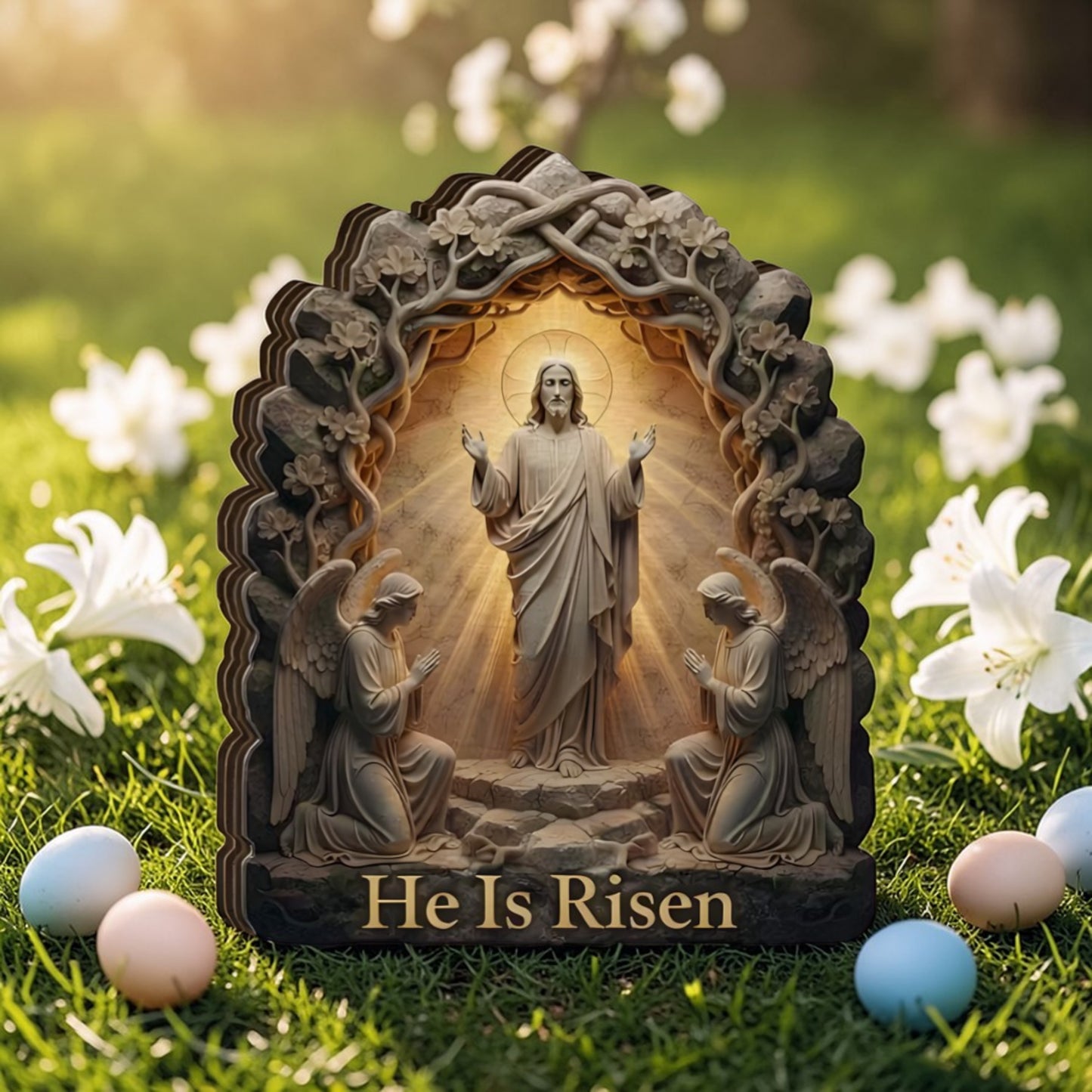 Jesus Resurrection - Wooden Block