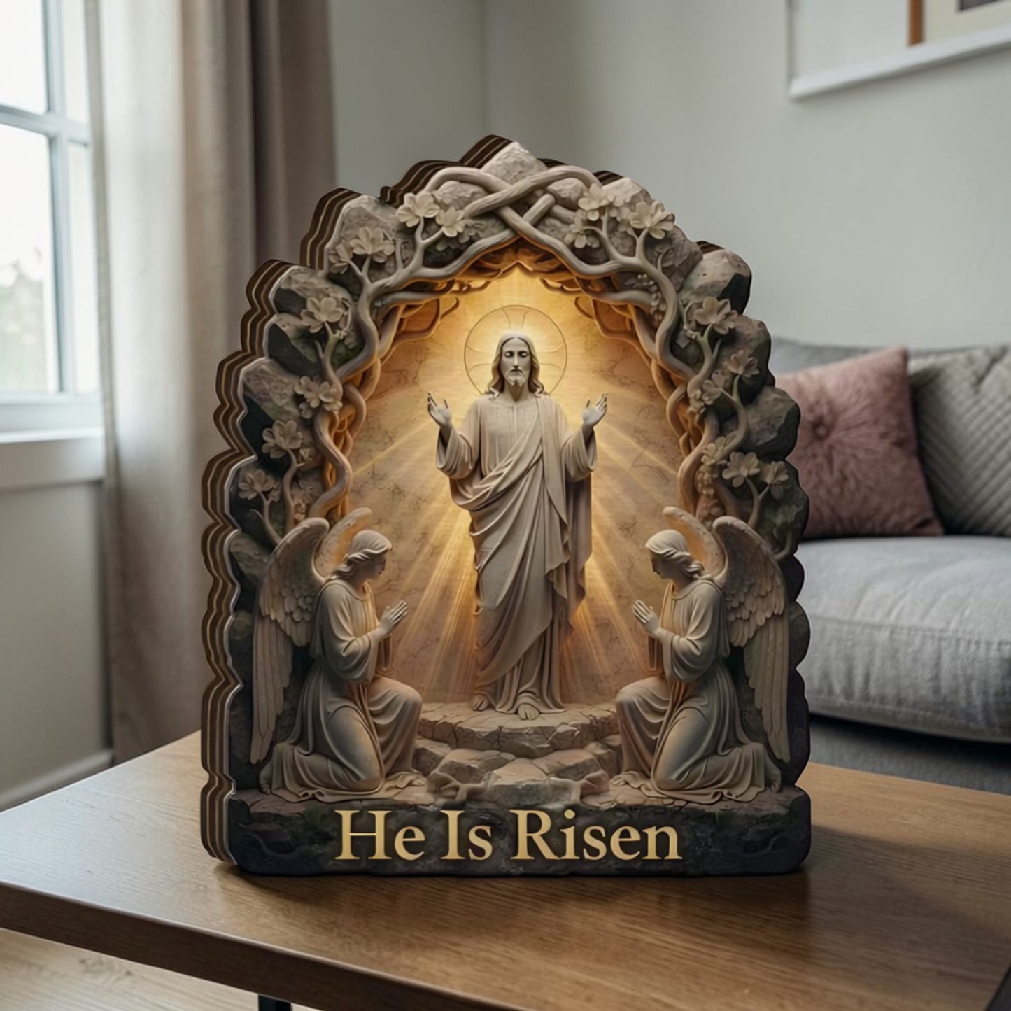 Jesus Resurrection - Wooden Block