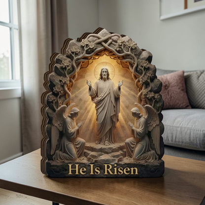 Jesus Resurrection - Wooden Block