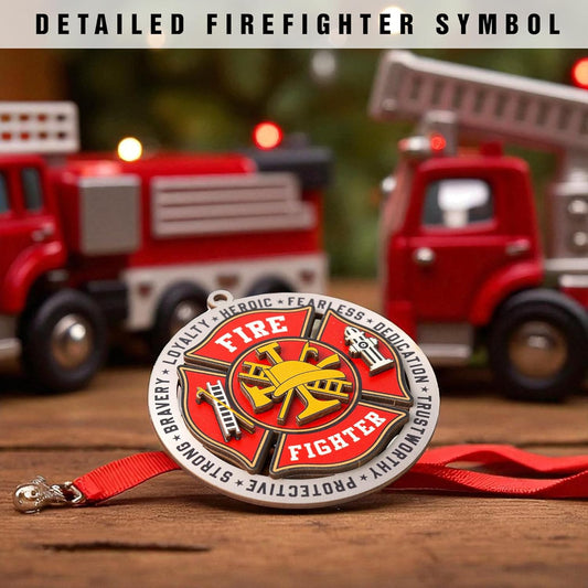 Firefighter Ornament 2025 – Fire Truck Ornaments, Firefighter Christmas Ornament, Fireman Santa, Personalized Firefighter Ornament, for Firefighters