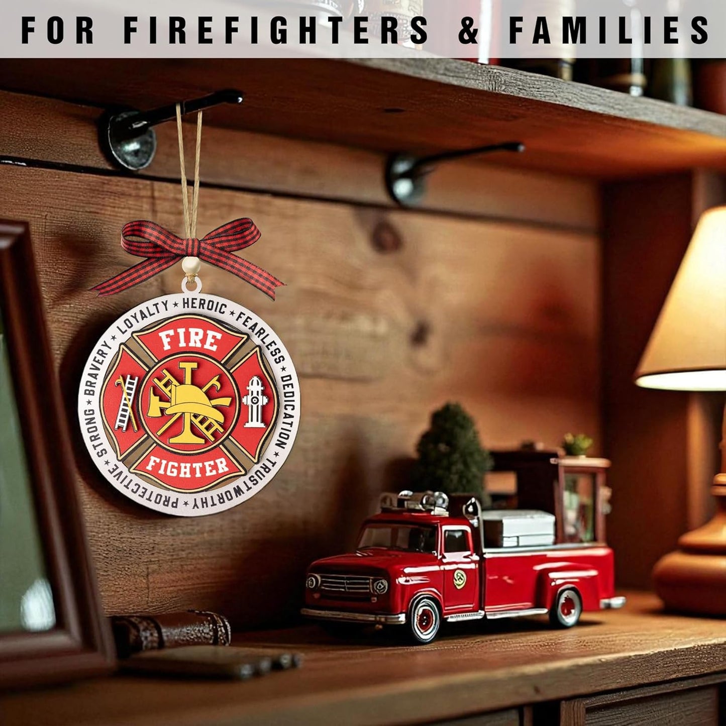 Firefighter Ornament 2025 – Fire Truck Ornaments, Firefighter Christmas Ornament, Fireman Santa, Personalized Firefighter Ornament, for Firefighters