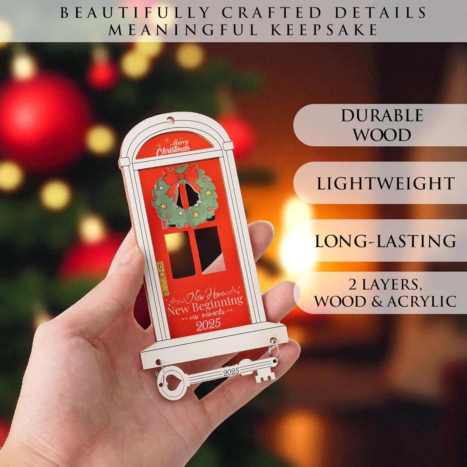 New Home Ornament 2025 – Our First Home Ornament, New House 1St Christmas 2 Layers Ornaments, First Christmas in Our New Home 2025,Housewarming Gifts, Xmas Tree Hanging Newlywed Ornaments