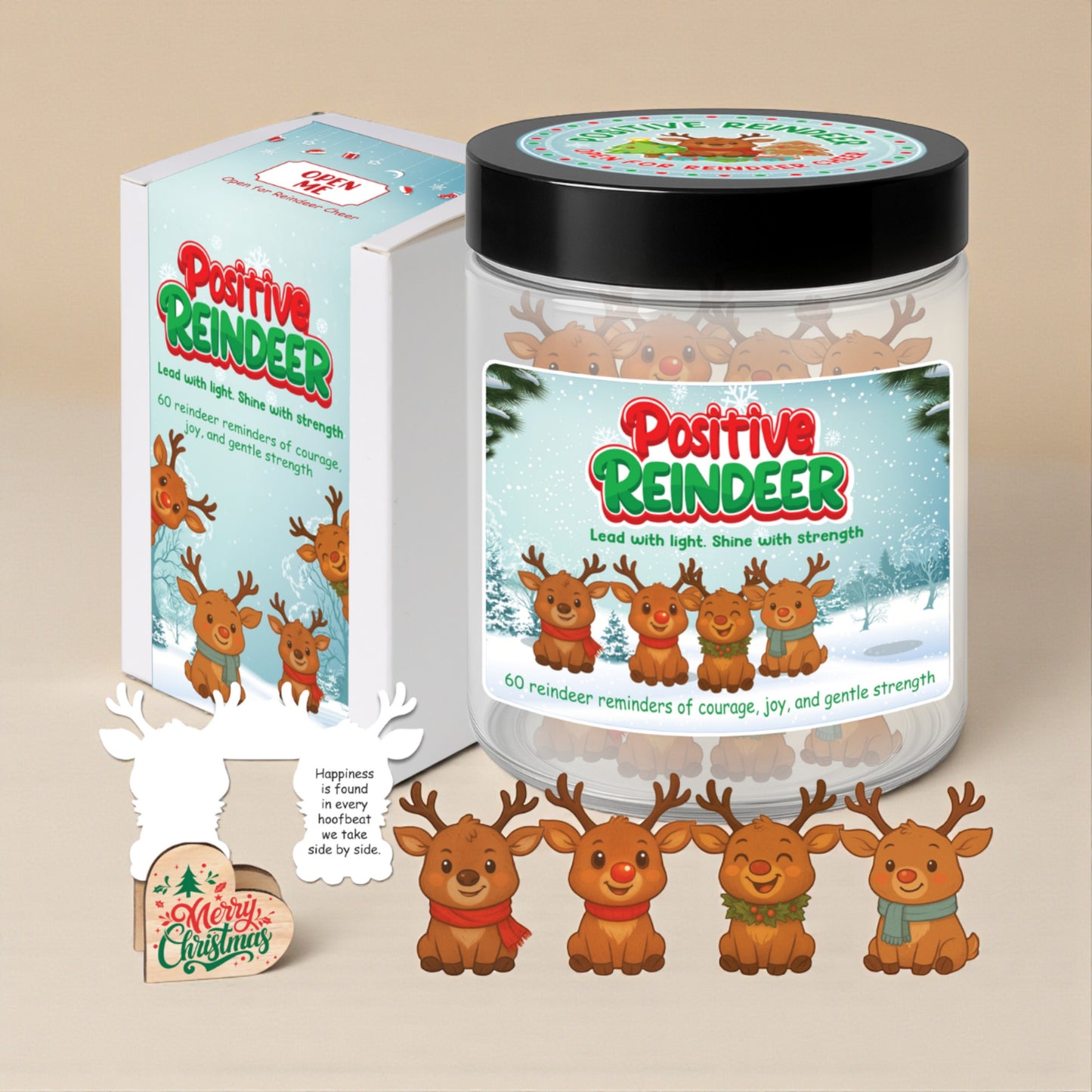 Positive Reindeer Jar