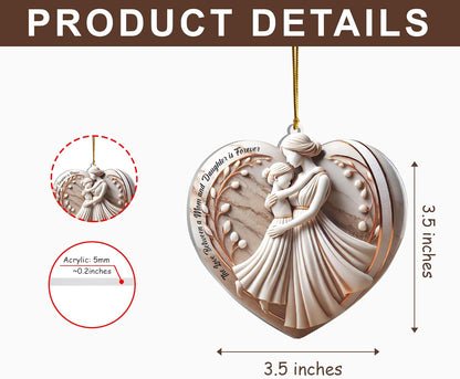 For Daughter Mom Grandma – Memorial Ornament for Loss of Mom, Bereavement Sympathy Gift, Christmas Keepsake for Mother Daughter (Mom&Daughter)