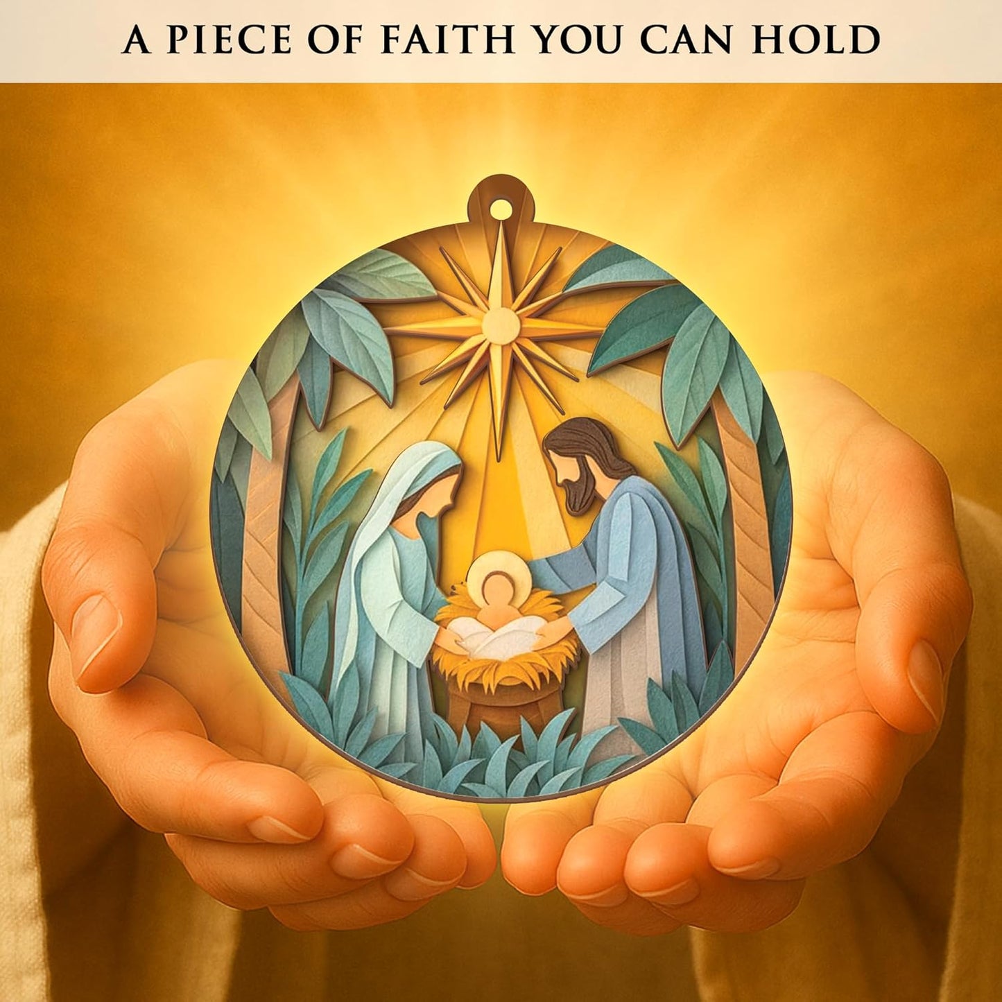 Nativity Christmas Ornament – Holy Family Decor