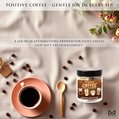 Positive Coffee Affirmation Jar – 60Pcs Cute Emotional Support Coffeee – Coffee Gifts for Women, Men– Birthday Gift, White Elephant Gifts for Coworker, Boss, Teacher, Teens, Back to School Gift