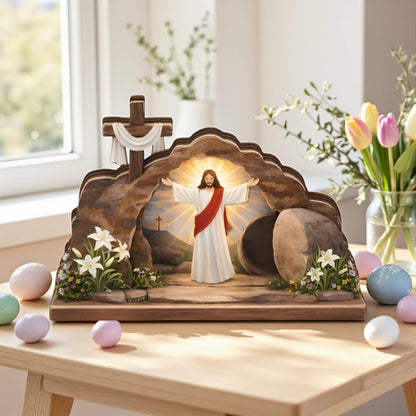 Jesus Resurrections - Wooden Block