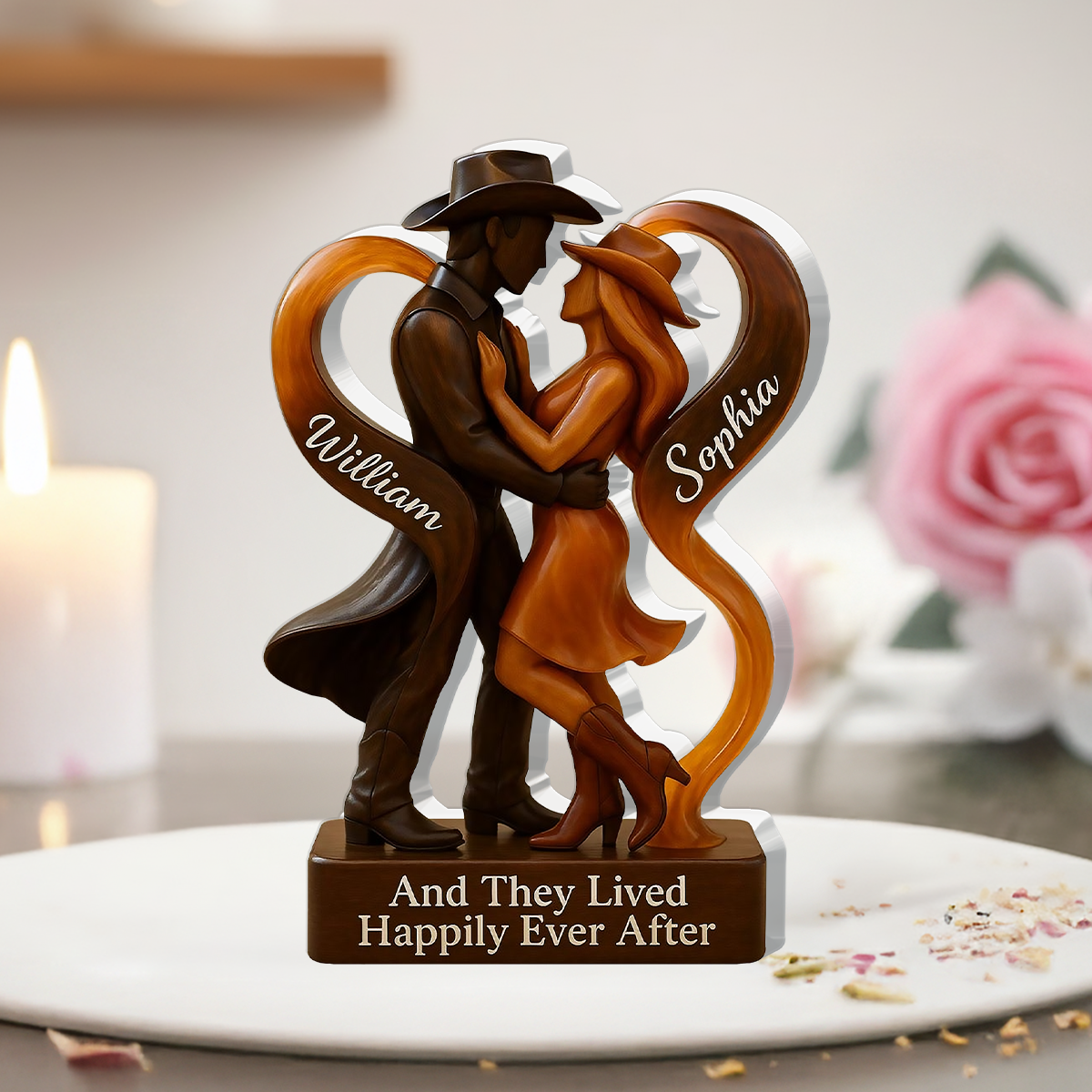 And They Lived Happily Ever After - Personalized Acrylic Plaque