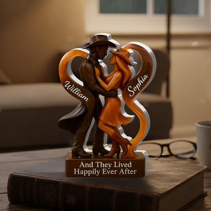 And They Lived Happily Ever After - Personalized Acrylic Plaque