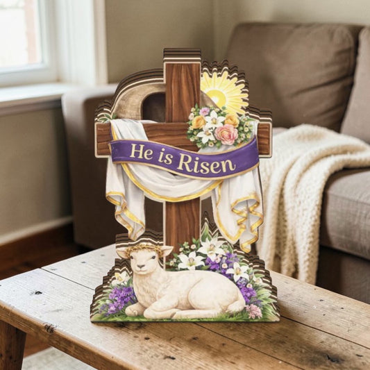 He Is Risen - Wooden Block
