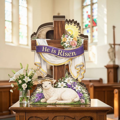 He Is Risen - Wooden Block