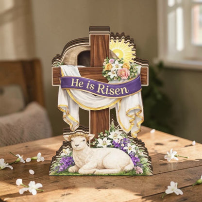He Is Risen - Wooden Block