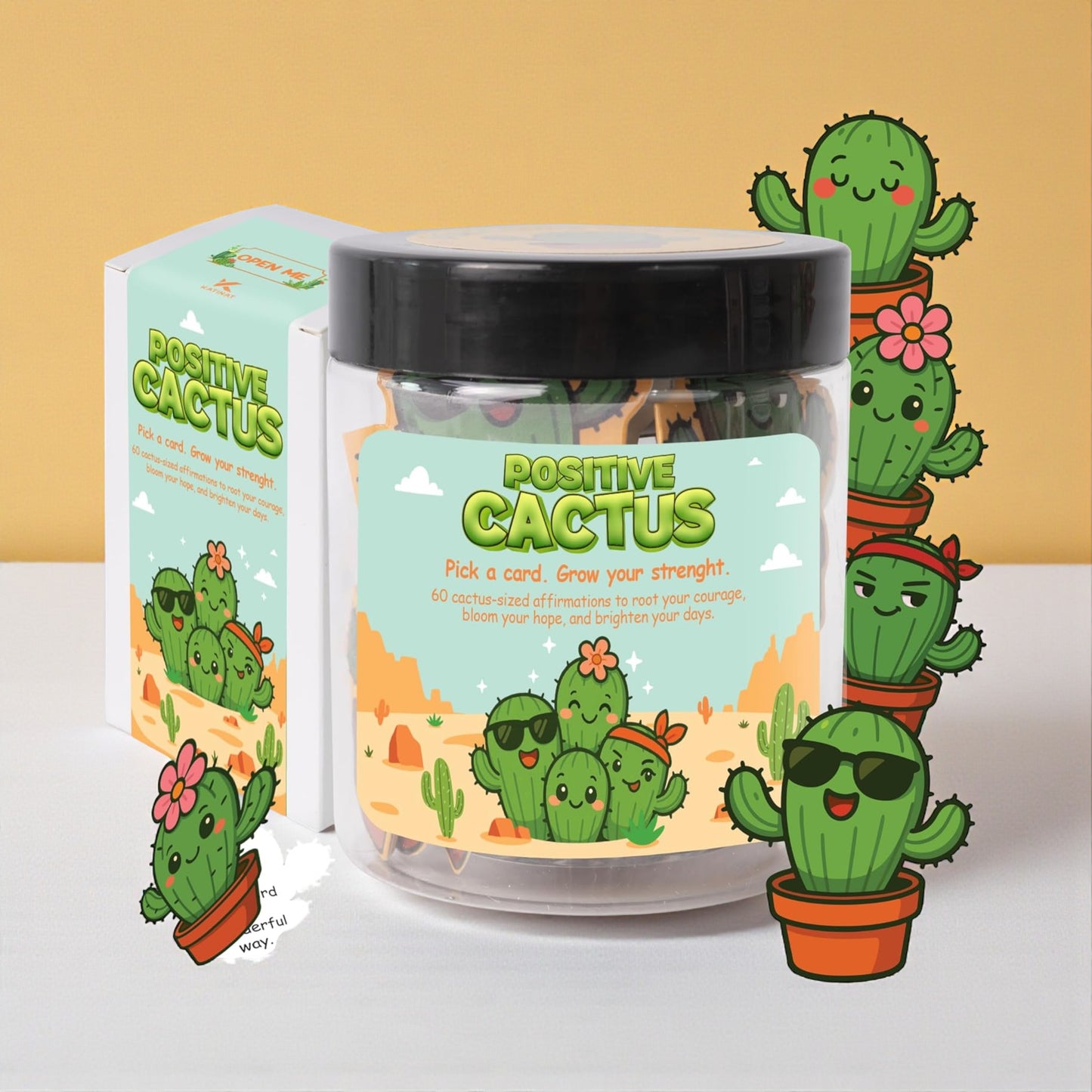 Positive Cactus Jar