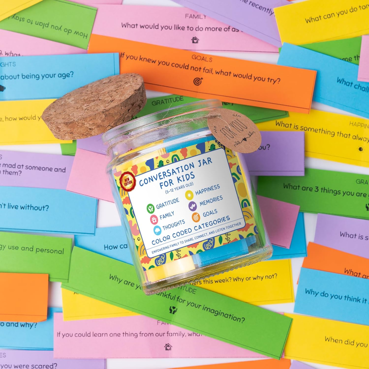 Conversation Cards for Kids in Jar