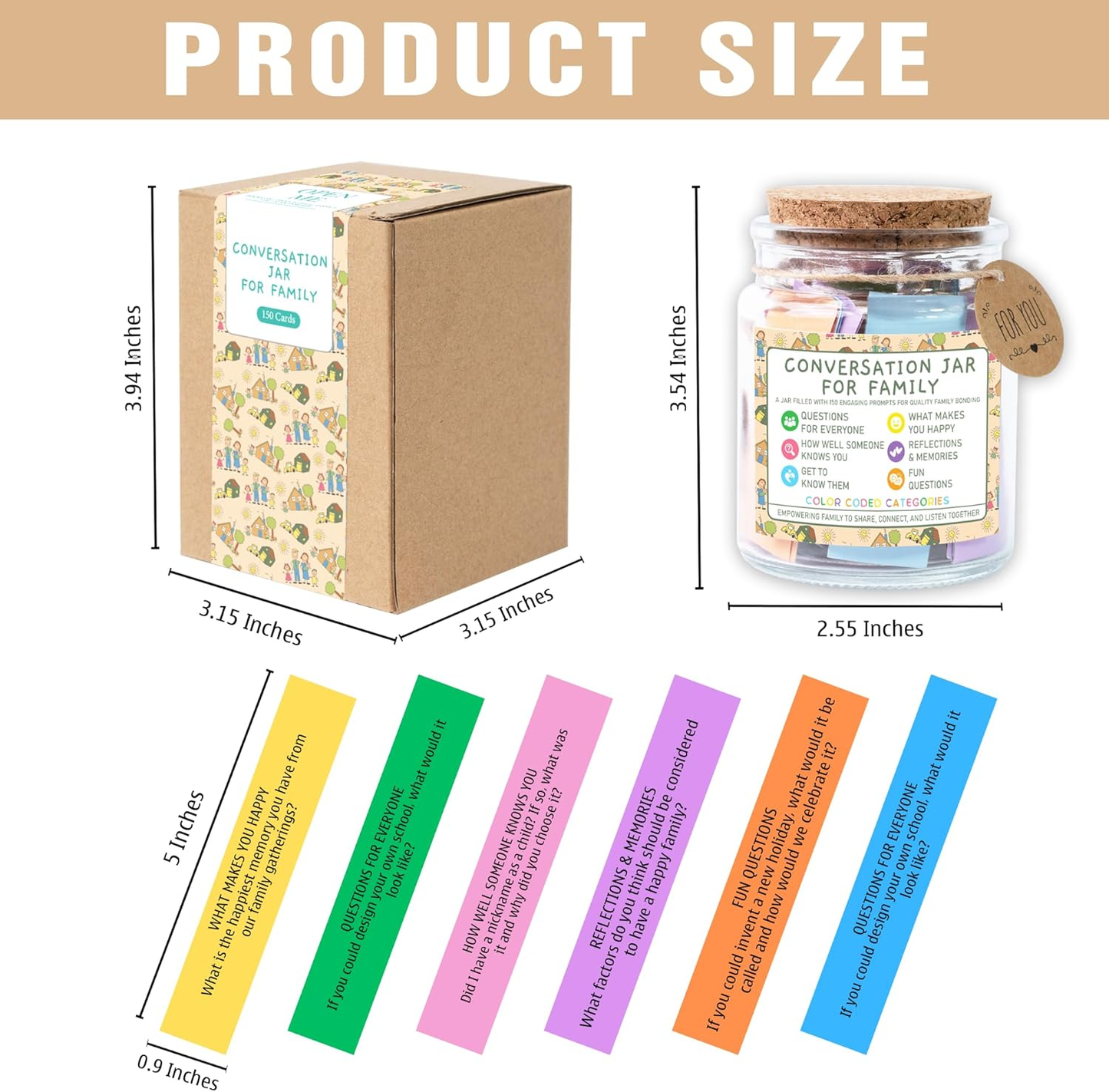 Family Conversation Cards in Jar