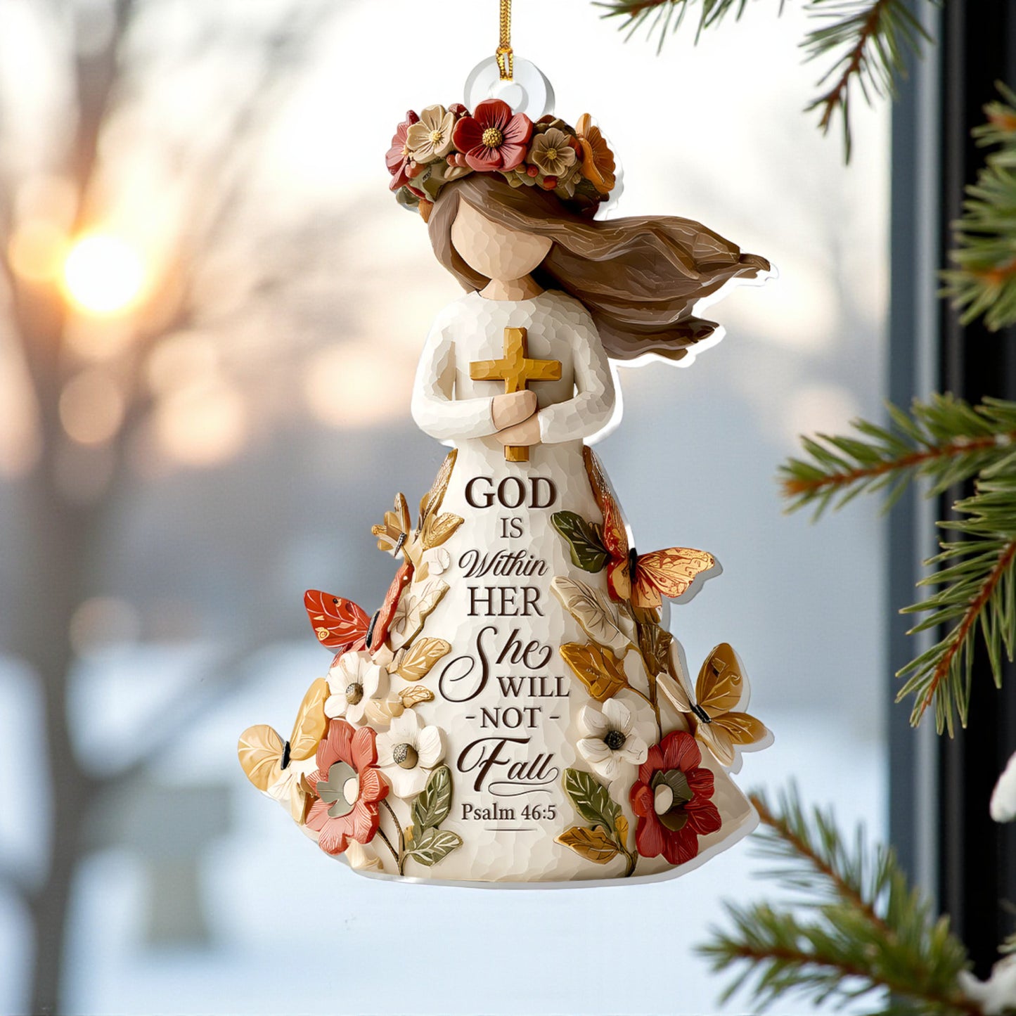 God Is Within Her She Will Not Fall Ornament