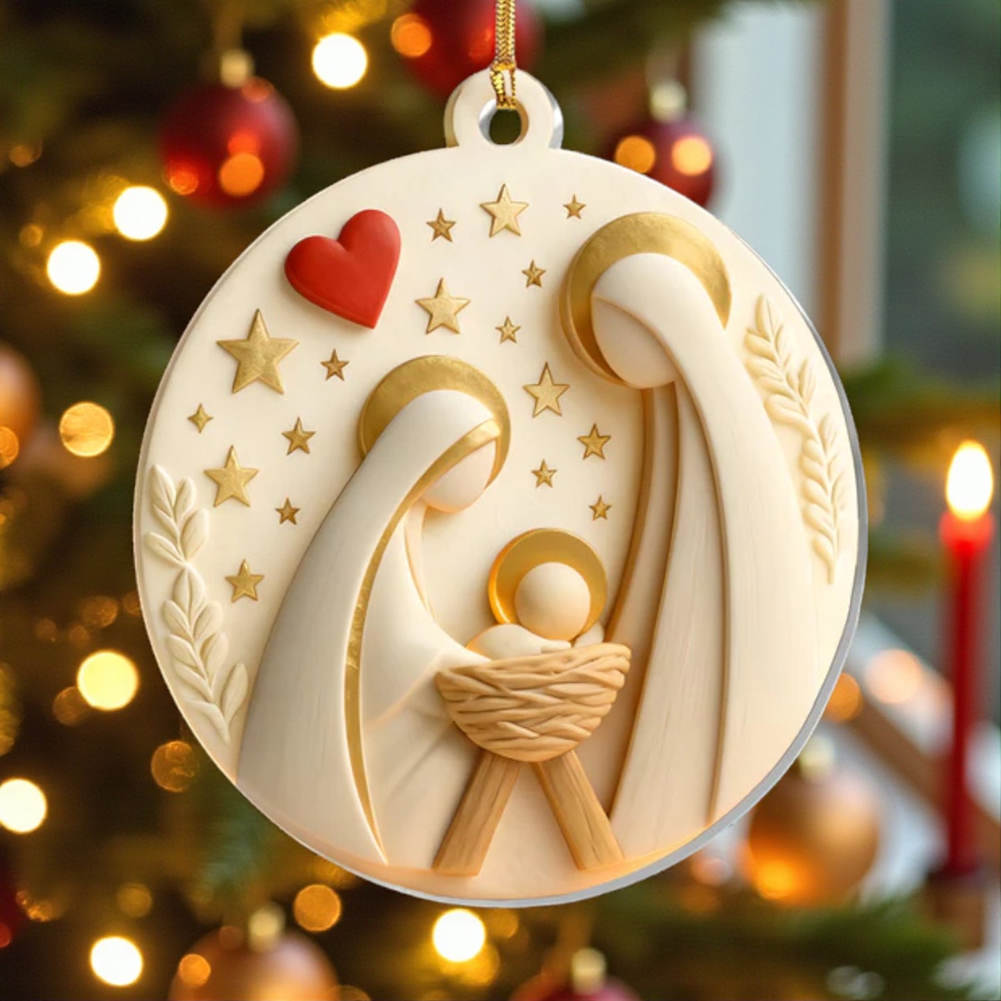 Holy Family Peace Ornament