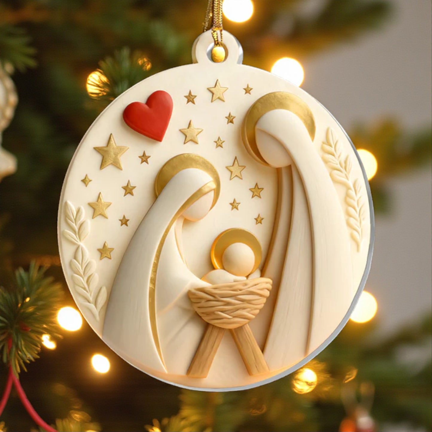 Holy Family Peace Ornament
