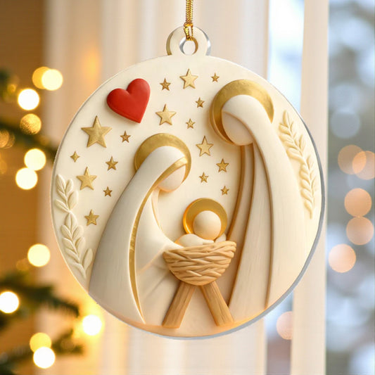 Holy Family Peace Ornament