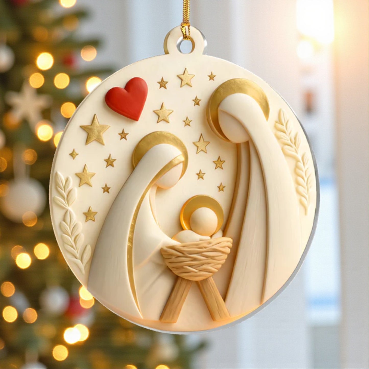 Holy Family Peace Ornament