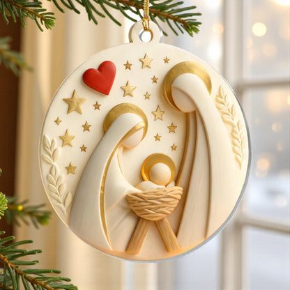 Holy Family Peace Ornament