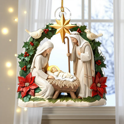 Ivory Blessing Jesus Ornament