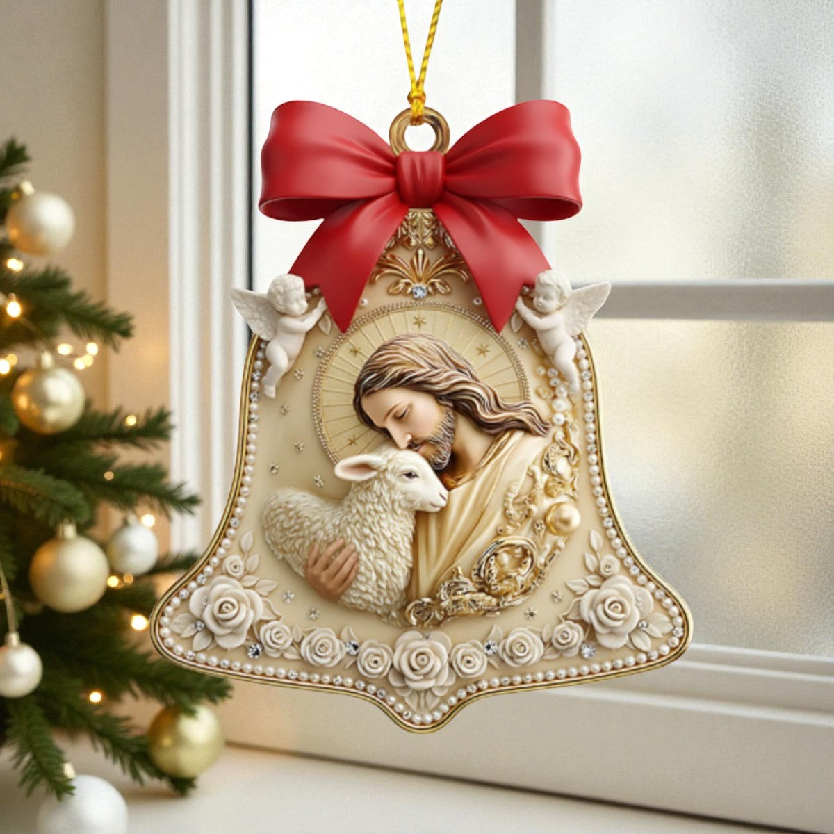 Jesus and Lamb Ornament