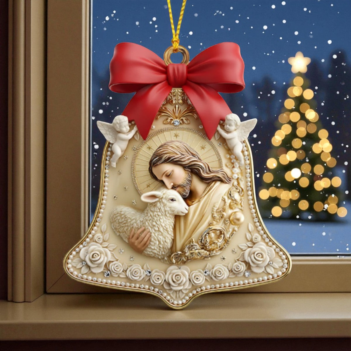 Jesus and Lamb Ornament