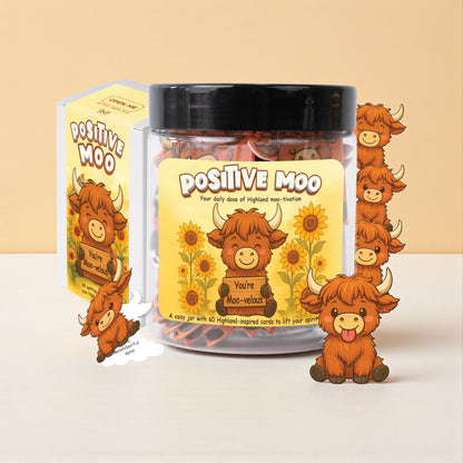Positive Highland Cow Jar