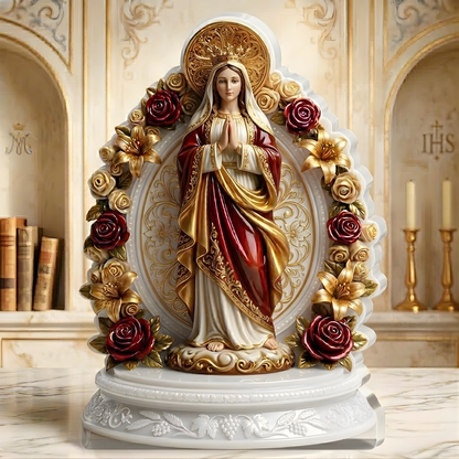 Our Lady of Grace Statue - Acrylic Plaque