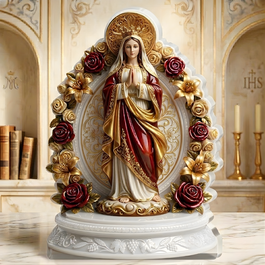 Our Lady of Grace Statue - Acrylic Plaque