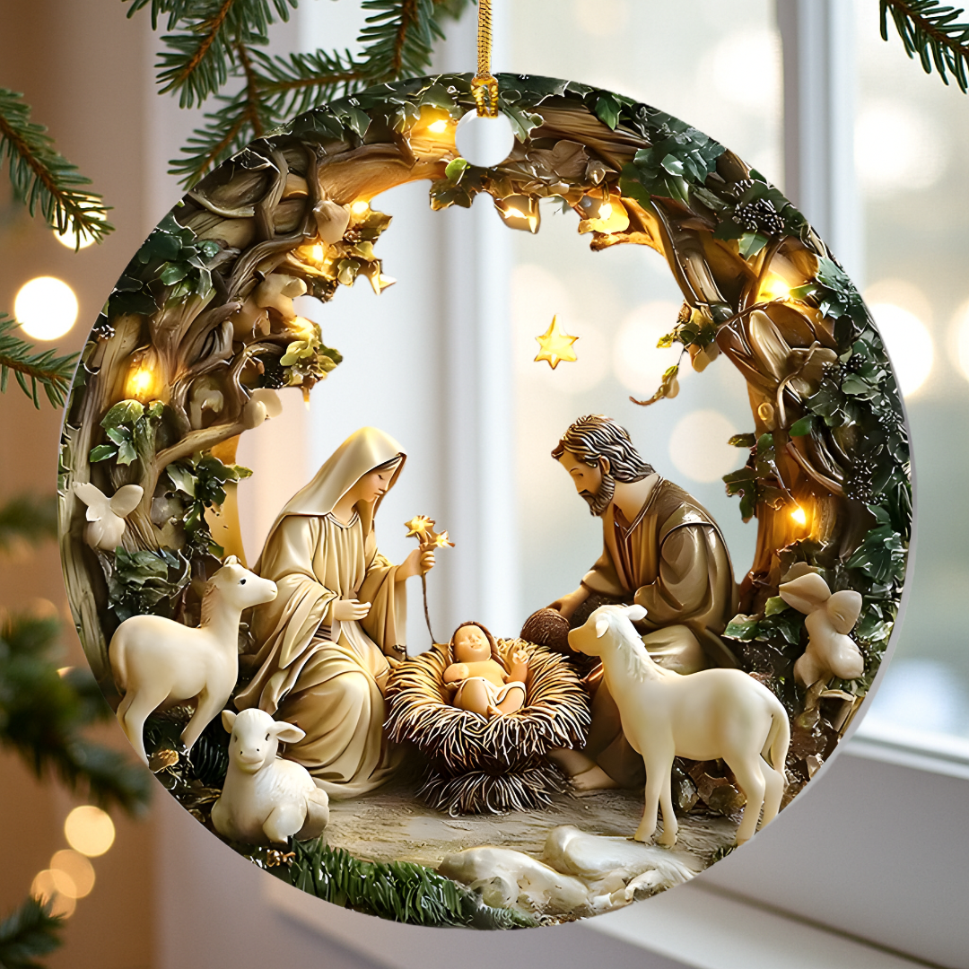 Holy Nativity Acrylic Ornament