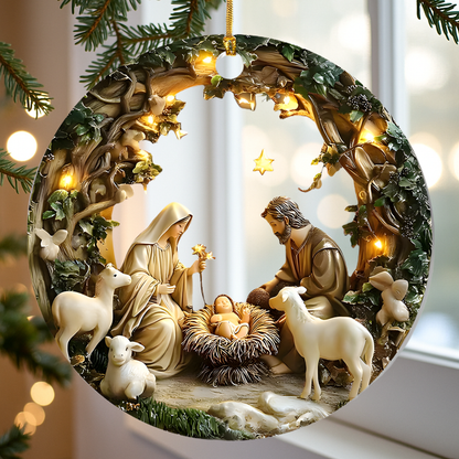 Holy Nativity Acrylic Ornament