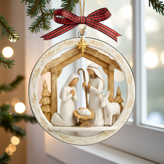 Nativity Scene Christmas Ornament