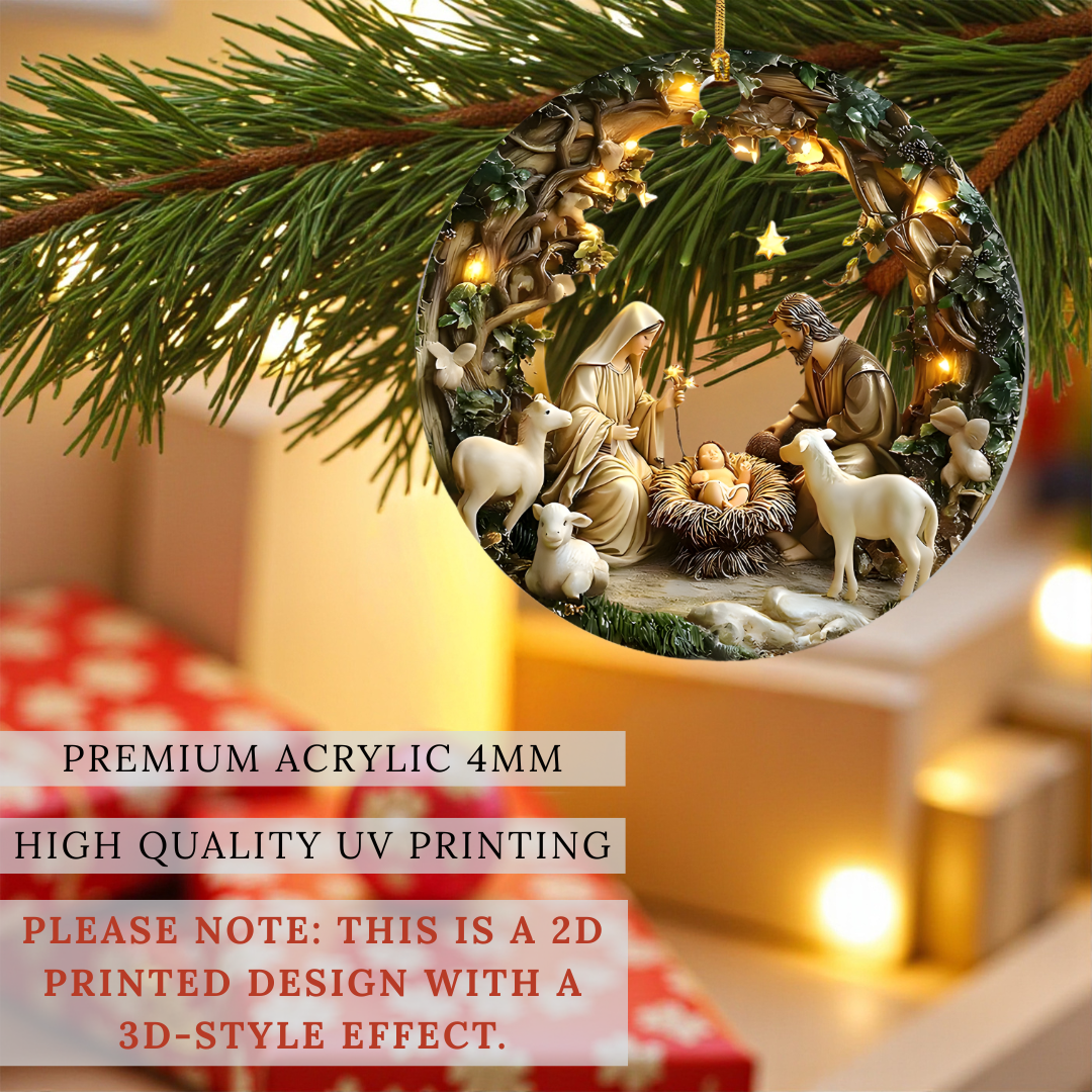 Holy Nativity Acrylic Ornament
