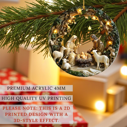 Holy Nativity Acrylic Ornament