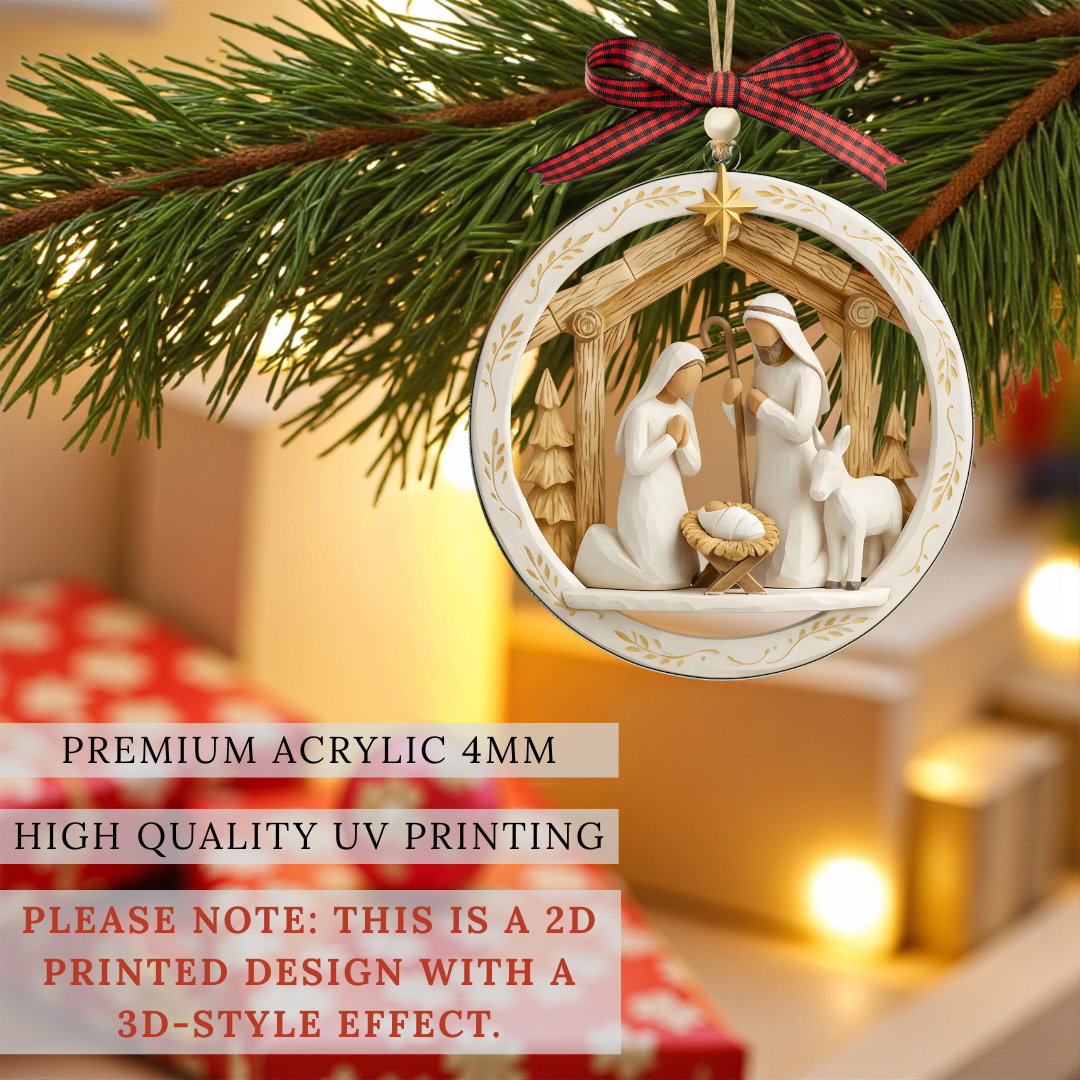 Nativity Scene Christmas Ornament