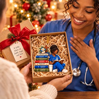 God Says I Am Nurse Ornament – Christian Faith Christmas Gift for Nurses