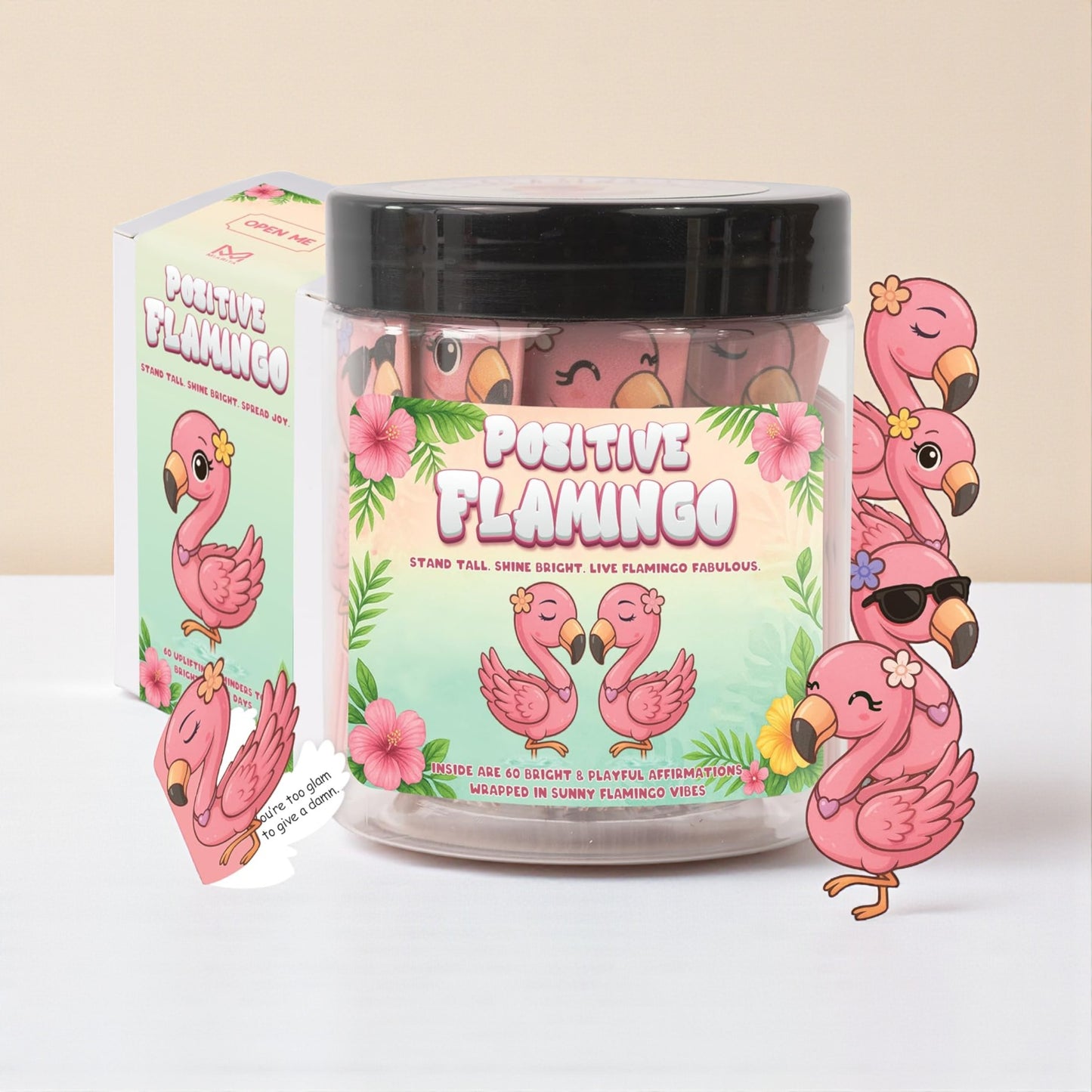 Positive Flamingo Jar