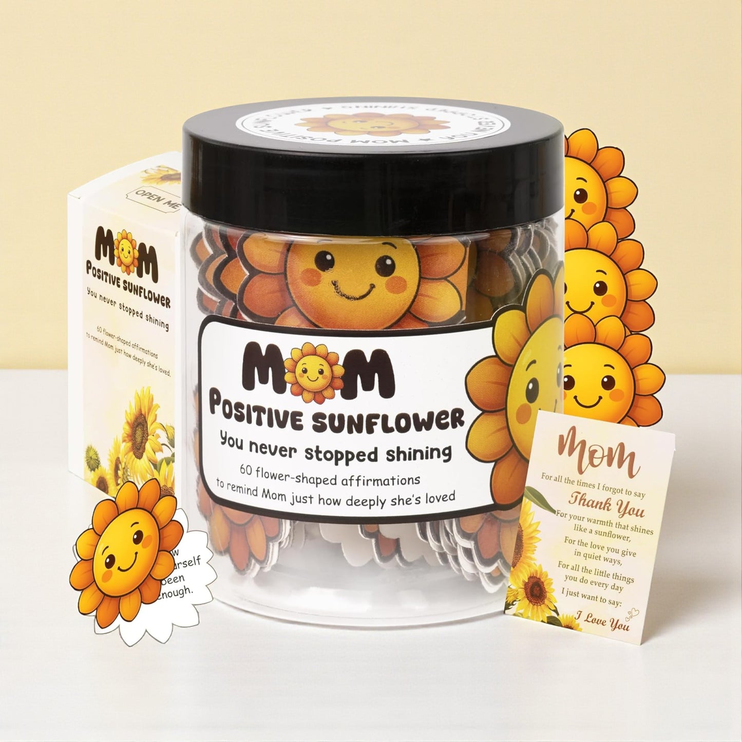 Mom Positive Sunflower Jar