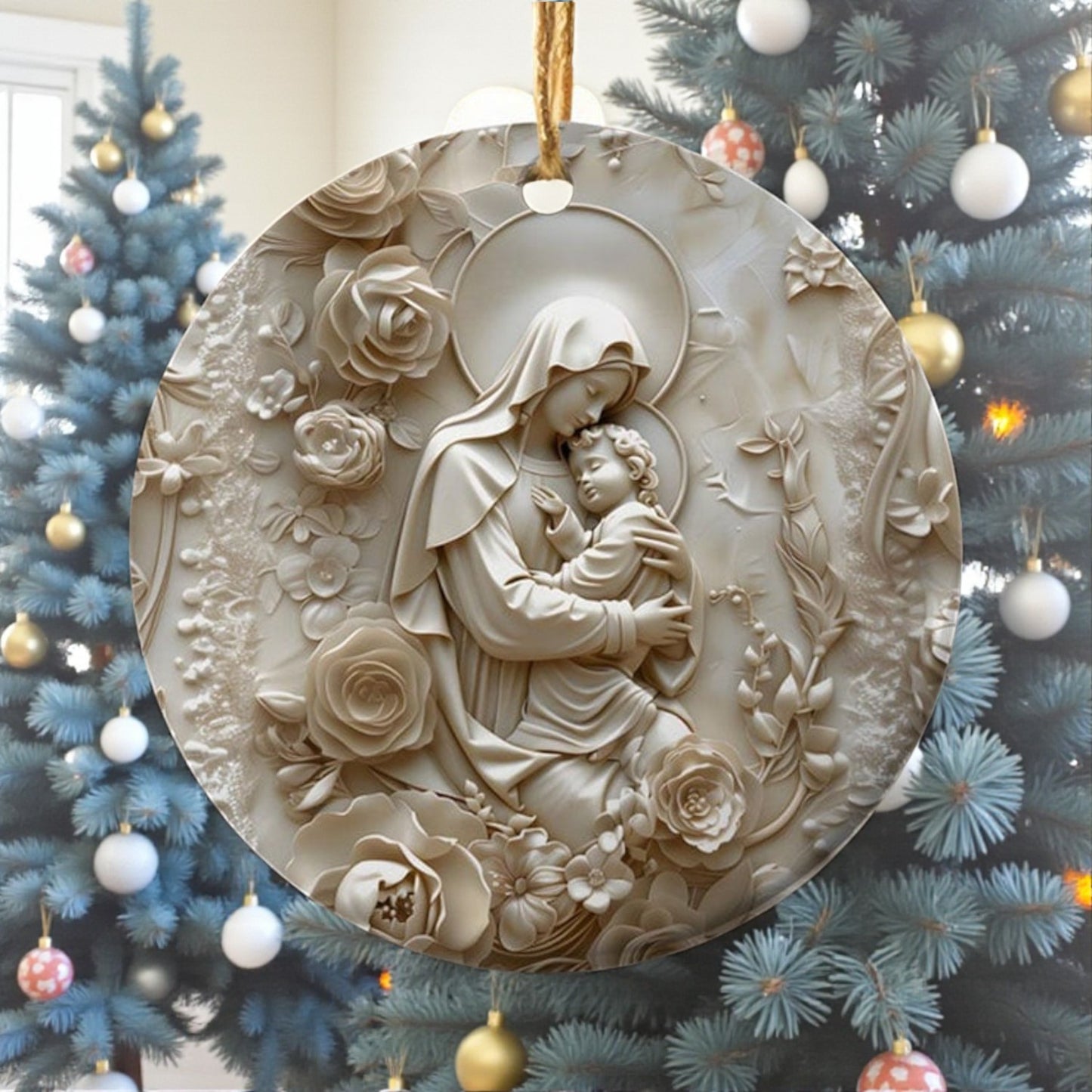 Sacred Family Faith Ornament