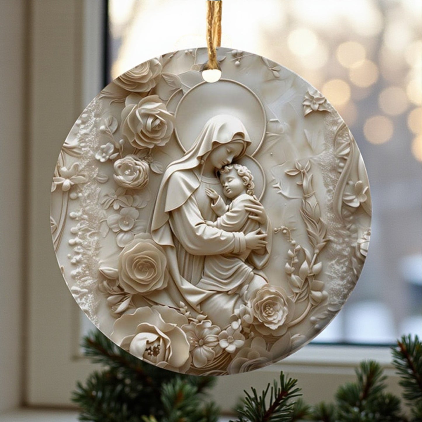 Sacred Family Faith Ornament